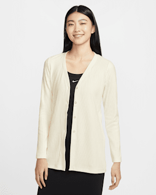★人気★ NIKE CHILL KNIT FULL ZIP CARDIGAN Nike Sportswear Chill Rib Women's Slim Full-Zip Cardigan